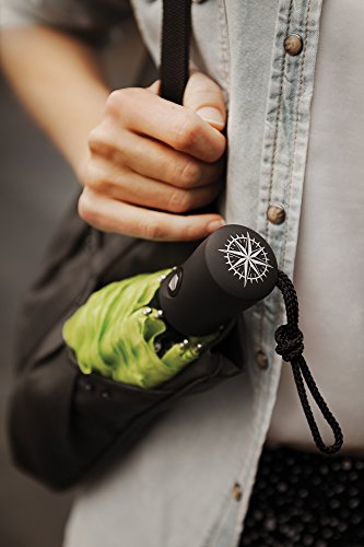 Lewis N. Clark Travel Umbrella Windproof & Water Repellent Fabric, Automatic Open Close & 1 Year Warranty, Orange #TOP4