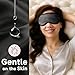 Umisleep Sleep Mask for 100% Pure Mulberry Silk, 22 Momme 6A Soft Eye Masks for Sleep, Adjustable Sleep Masks for Women Men, Light Blocking Sleeping Mask, Silk Eye Mask for Sleeping, Blindfold, Black