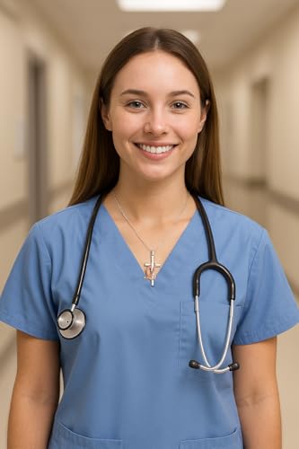 Stethoscope Cross Nurse Necklace – Graduation Gift for Nurse Women Jewelry for Appreciation, Pinning Ceremony, RN CNA MA Gifts3