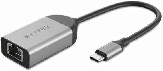 HyperDrive USB C to Ethernet Adapter - High-Speed 2.5Gbps LAN Connectivity for Chromebooks, Laptops, USB-C Devices, Ultra-Portable, Durable USB to Ethernet Adapter