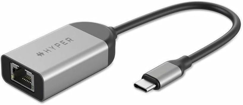 HyperDrive USB C to Ethernet Adapter - High-Speed 2.5Gbps LAN Connectivity for Chromebooks, Laptops, USB-C Devices, Ultra-Portable, Durable USB to Ethernet Adapter