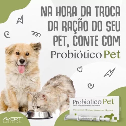 Combo 3 Probiotico Pet Avert 14g Para Cães e Gatos Kit