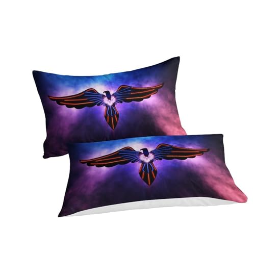 Housse de couette aigle 3D en microfibre premium pour parure de lit double