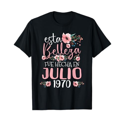 Hecha En Julio 1970 Mujer Regalo 55 Años Cumpleaños Camiseta