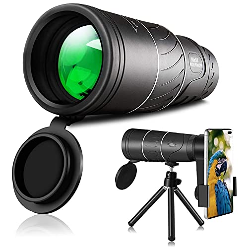 Monocular-Telescope-Cosmic-Scope-Monocular High Power Waterproof Monocular for Adults Night Vision and Day 16X52 Star Scope Monocular Smartphone Long Range for Birds Watching Wildlife Hunting Hiking
