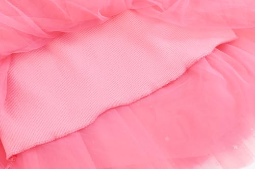 Image of GSVIBK Baby Girls Tutu Dress Sleeveless Toddler Cotton Tulle Skirt Princess Party Prom Dresses