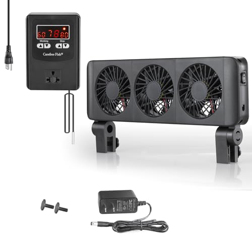 Carefree Fish Aquarium Cooling Fan and Temperature Controller Thermostat 1200W Fish Tank Chiller Equipment Adjustable Speed