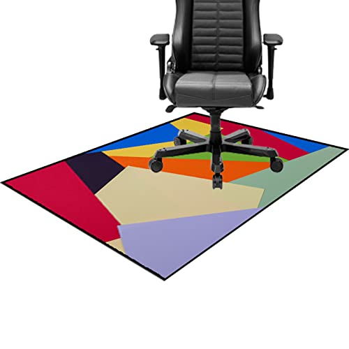CCTSA Alfombra Gaming Suelo Alfombrilla Protectora Suelo Alfombra para Silla de Oficina de con diseño Antideslizante Alfombra de Suelo para Suelos Duros laminados y Azulejos 90×140CM Cover