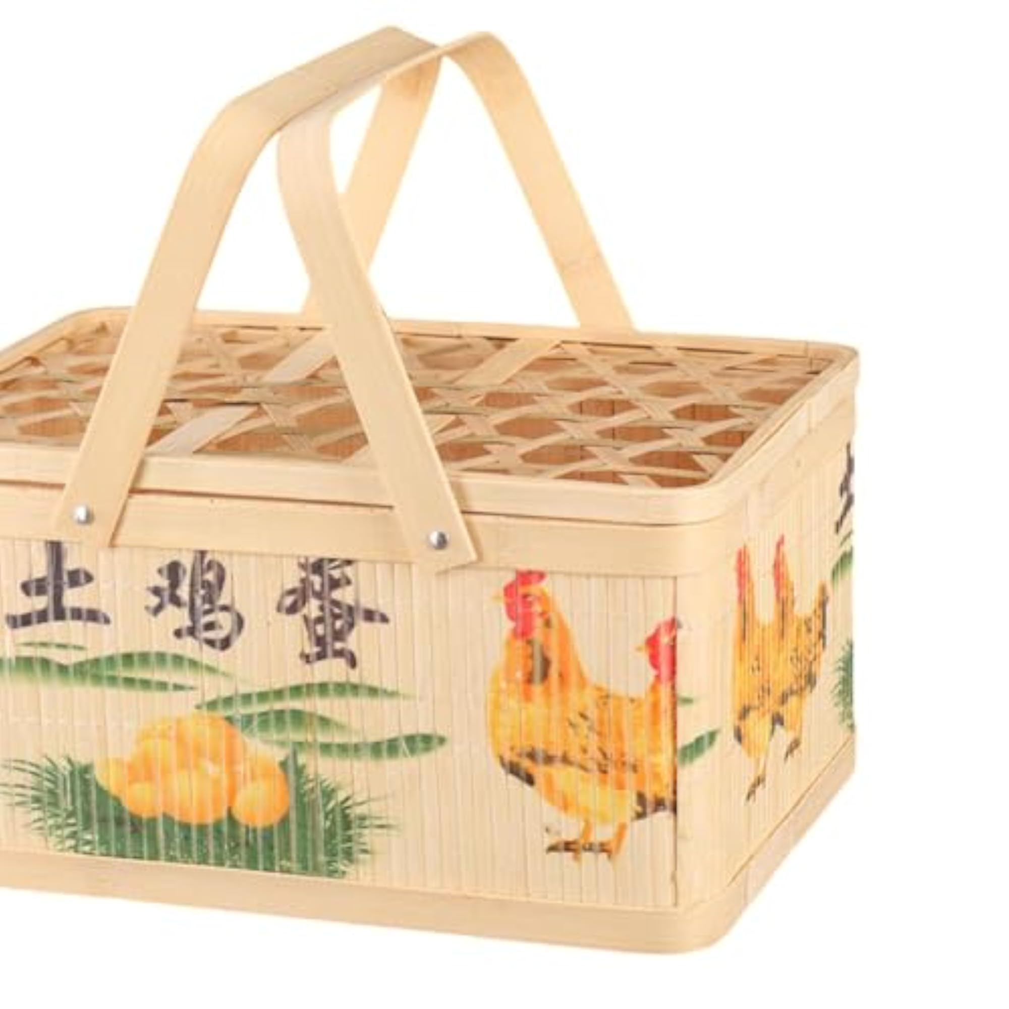 Food Storage Basket with Lid for Lunch & Camping