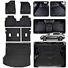 AltraVos Tapis de sol, tapis de coffre et tapis de dossier pour toute nouvelle Chevy Equinox EV 2024 2025 (sans carburant), TPE protection contre les intempéries, 2 rangées avec doublure cargo pour