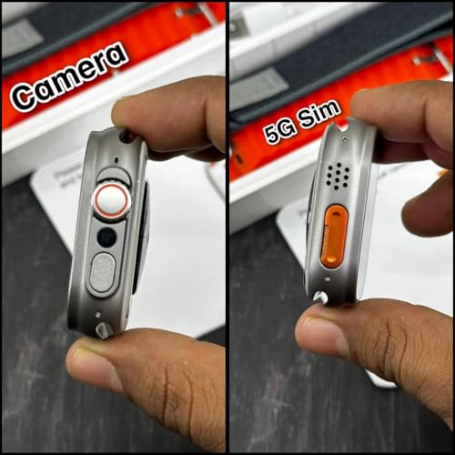 Image of SE HUB HK Ultra one Smart Watch with 4G /5G Sim Card with Rotating Camera, 2.2'Amoled Hd Display, 4GB RAM + 32GB Storage, 100 + Sports Mode, WiFi GPS, Video Calling, Smartwatch for Men and Women