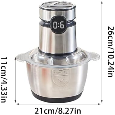 Tavuk Parçalayıcı Elektrikli | 3 Kademeli Ağır Hizmet Tipi Büyük Kapasiteli Dijital Ekran - Et Didikleme Makinesi Gıda İşleyici | Soğan Sarımsak Kuruyemiş İçin Ev Restoran Mutfak Günlük Yemek İşleri İ - Görsel 6