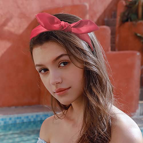 Lvyeer 6 Pieces Bow Headbands For Women Knotted Headbands Wired Rabbit Ears Cute Headbands Fashion Side Bow Headband Bow Hair Accessories For Women And Girls (Style4 (6 Pack)) #TOP4