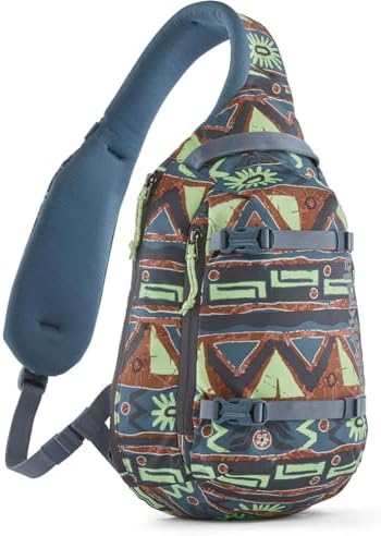 美品☆patagonia　Atom Sling 8L Patagonia Mochila Atom Sling 8L, High Hopes Geo: Forge Grey, Cinza
