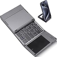 Ewin ワイヤレス キーボード bluetooth 折り畳み 日本語配列 タッチパッド搭載 充電式 三台同時切替 iOS/Android/Mac/Windows対応 iphone ipad パソコン タブレット スマホ スタンド付き 日本語取説 (Black)