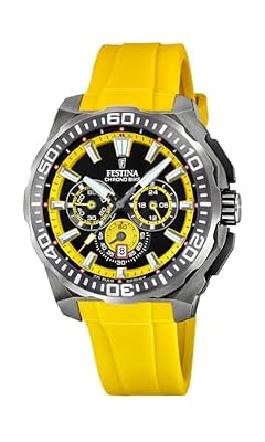 Festina Orologio Uomo Analogico in Gomma Giallo F20725/1