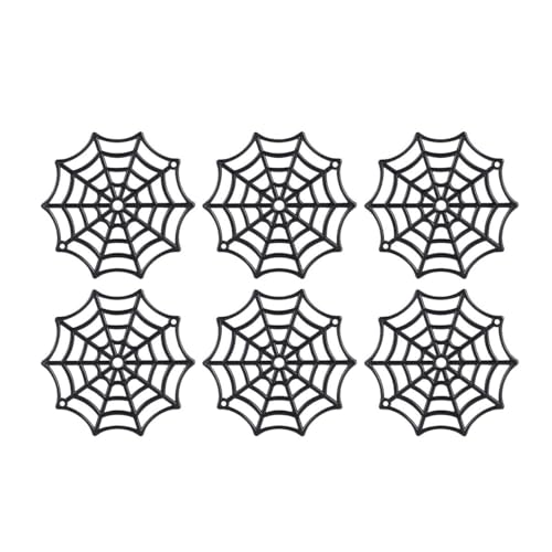 HEALLILY 50Pcs Black Plastic Cobweb Halloween Spider Web Holiday Accessories for for Halloween- Themed Parties