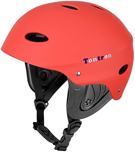 Tontron Kayaking Helmet (Matte Warm Red,Medium)