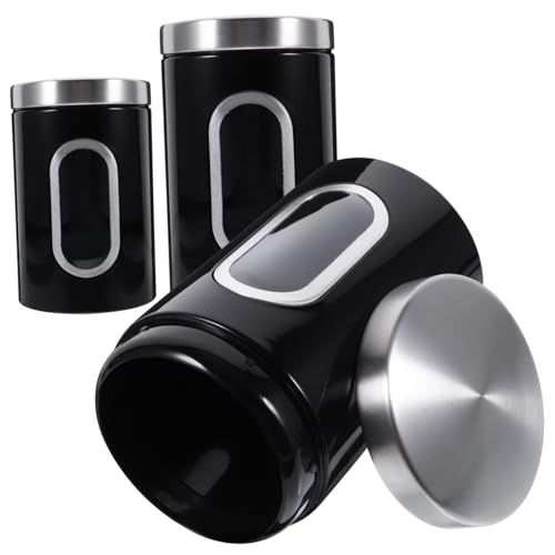 LABRIMP Bote Hermético Inoxidable para Alimentos Contenedor de y Café 500Ml Diseño Transparente para Cocina y Almacenamiento de Especias