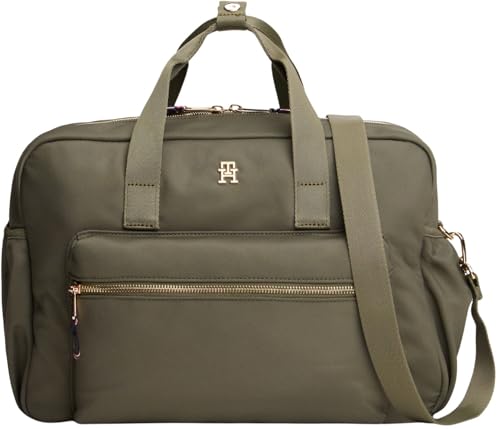 Tommy Hilfiger TH Essential Changing Bag Ka0ka00026, Borse a Mano Unisex-Bambini e Ragazzi, Green (Battle Green), Taglia Unica