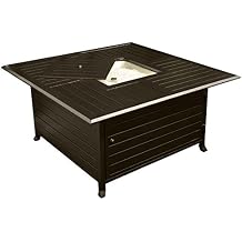 Hiland F-1108-FPT 42,000 BTU Aluminum Propane Fire Pit Inlaid, Large, Bronze