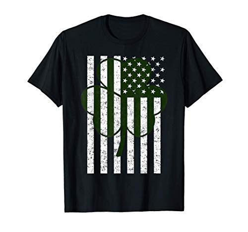 Saint Patrick's Day USA American Shamrock Clover Camiseta