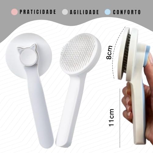 Rasqueadeira Limpa Fácil Escova Tira Pelos Pet, escova para gatos, escovas de limpeza autolimpantes