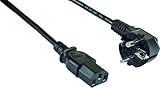 InLine® Netzkabel, Schutzkontakt gewinkelt auf Kaltgerätestecker C13, 7m