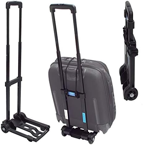 FIVMEN Klappbare Sackkarre – Bis 45 Kg, Ausziehbarer Griff 45–96 Cm, Rutschfeste Ladefläche, 2 Räder