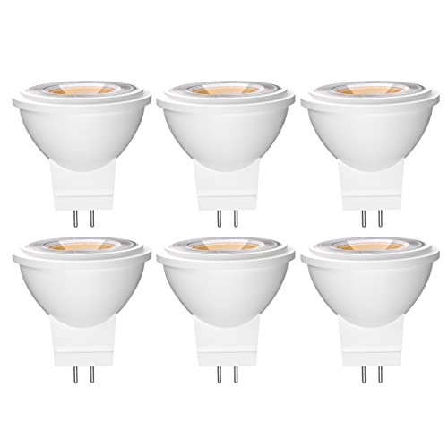 Bonlux 3W Mr11 Gu4.0 Led Light Bulb 12V, G4 Bi-Pin Base Led Spotlight 12V 35W Mr11 Gu4 Halogen Replacement For Landscape Recessed Accent Lights And Fiber Optic Light Warm White 3000K, 6-Pack #TOP18
