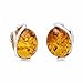 Sterling Silver and Baltic Honey Amber Stud Earrings"Monique"
