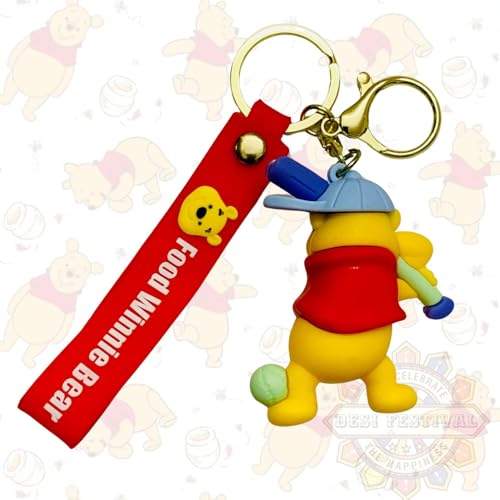 Image of Cute 3D Keychain | Keyring & Quirky Bag Charm | Hard Silicone, Unbreakable | Travel Essential | Kids Friendly | Strap & Bag Hook