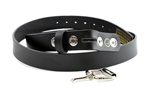 Genuine Black Leather 1 1/4" Wide Heavy Duty Belt Detachable Buckle2