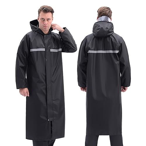 Consejos para Comprar Impermeable Gabardina del mes. 44 Impermeable reflectante para adulto,Poncho de Lluvia Impermeable de Emergencia con Capucha,Chubasquero con protector facial de doble capa,para Senderismo, Campamento,...