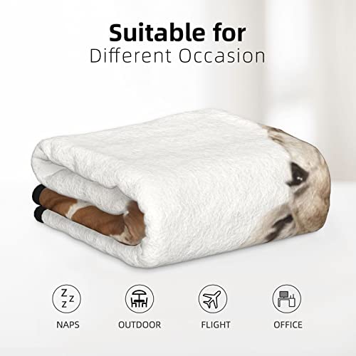 Couverture imprimée girafe double face flanelle douce et chaude