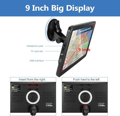 GPS Navigation for Car Truck - Navigation System 9 Inch Touchscreen Navigator with，RV Vehicle GPS for Trucker with Speed Warning, Voice Guidance, 2026 Map (Free Lifetime Updates) - Thumbnail 5