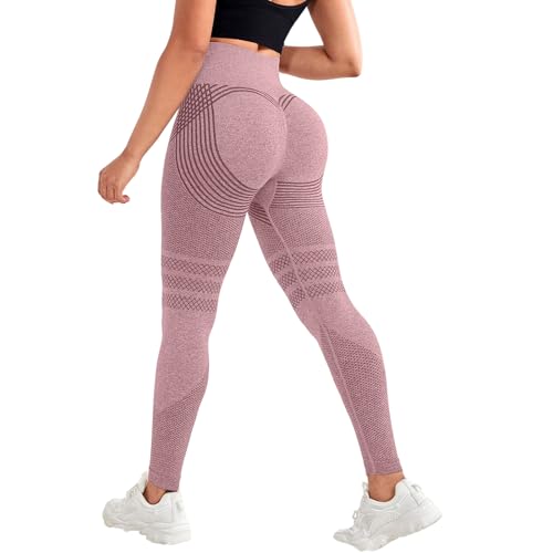 Sedendawi Compression Leggings Capris for Women 3D Anti Cellulite Reducing Legging for Lipedema High Waist Butt Lifting Yoga (XX-Large Pink)