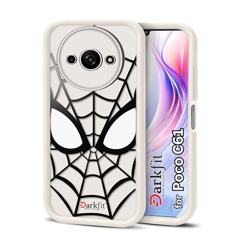 Image of DARKFIT Back Case Cover Compatible for Poco C61 | Soft Silicone | Camera & Body Protection | Shock Proof | Color White | Pack of 1