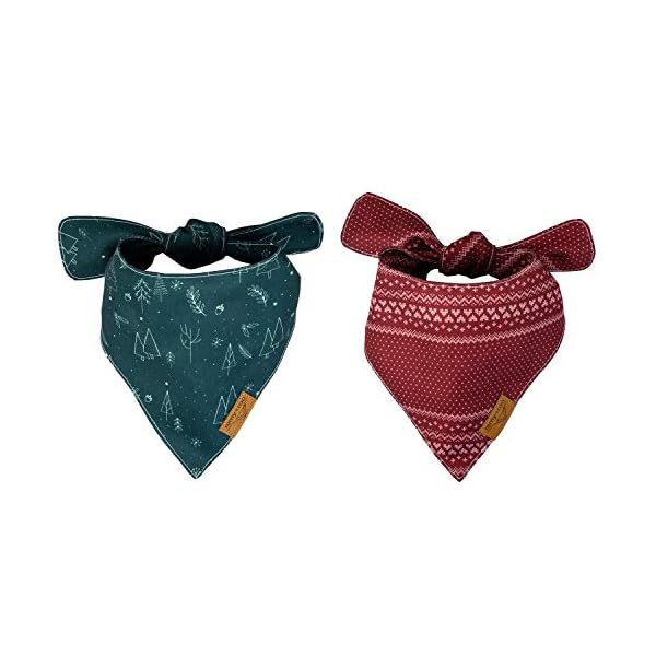 Remy+Roo Dog Bandanas – 2 Pack | Evergreen Set | Premium Durable Fabric | Unique Shape | Adjustable Fit | Multiple Sizes Offered (Large) Remy+Roo Dog Bandanas – 2 Pack | Evergreen Set | Premium Durable Fabric | Unique Shape | Adjustable Fit | Multiple Sizes Offered (Large)