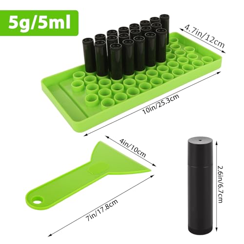 150 Pack Empty Lip Balm Tubes, 5ml/5g Plastic Lipsticks Filling Containers with Filling Tray and Spatula, Lip Balm Tube with Caps for Women Girl DIY Handmade Chapstick, Lipsticks, Black2