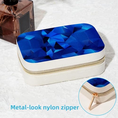 Rangement double couche géométrique bleu pour stopper les bijoux emmêlés - 7