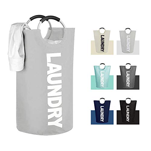 IHOMAGIC ランドリーバスケット ランドリーかご 洗濯ボックス 折り畳み式 収納ボックス 収納バッグ 収納袋 大容量 おしゃれ 防水 取っ手付き 82L