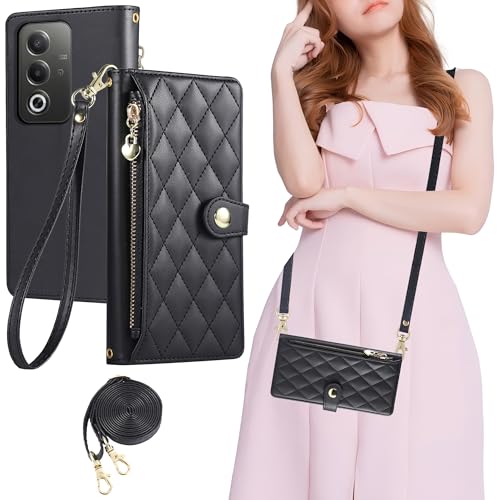 Gedurya OPPO A3 5G �p �P�[�X �蒠�^ �V�����_�[ �t�@�X�i�[�^ ���K���� �΂߂��� ���|�� OPPO A3 5G �X�}�z�P�[�X ���z�^ �J�[�h���[ �R�C���|�P�b�g �g�уJ�o�[ �㎿�ȑf�� �I�c�|a3 5g �蒠�^ �P�[�X �}�O�l�b�g�J��