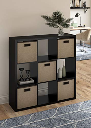 Image of ClosetMaid Decorative Open Back 9-Cube Storage Organizer, Black