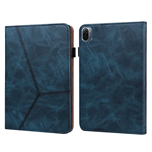Leather Tablet Cover for Xiaomi Pad 5 / Pad 5 Pro Case 2021 11'' Flip Stand Shockproof Protective Soft TPU (Blue)