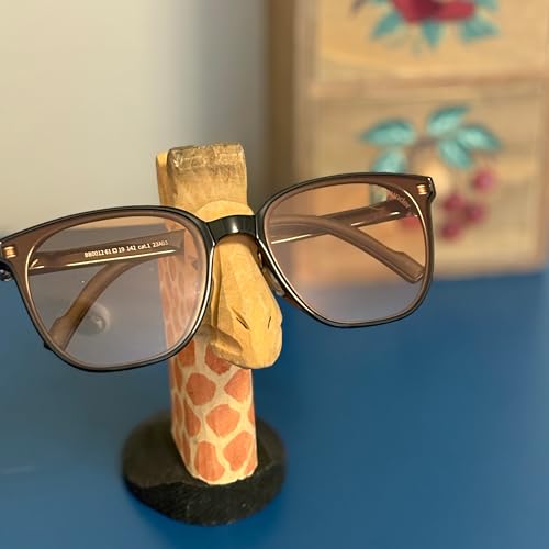 ED-Lumos Holz Tier Brillen Halter Stand Giraffe Brillen Display Rack Organizer für Schreibtisch Nachtständer & Home Décor