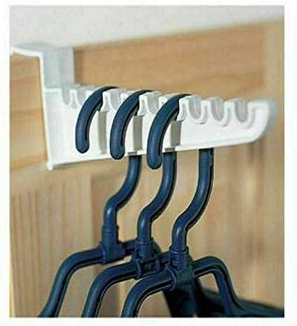 Hanger Hooks Space Saver Overdoor Bathroom Bedroom Plastic Over The Door Ironing Hooks Holder Clothes Coat Towel Stand Tool Laundry Storage Kids Adults (Pack Of 2 Hold 20 Hangers)