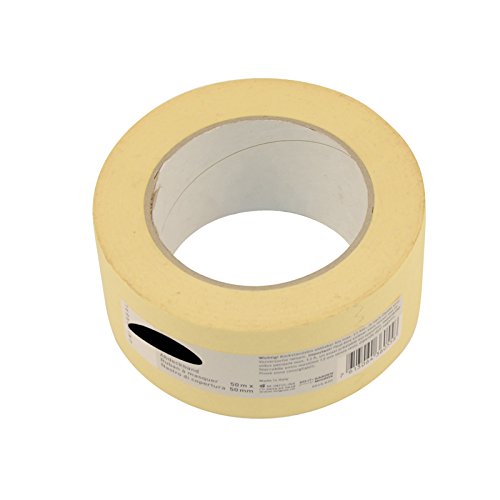 Malerkrepp 50 mm x 50 m, 24 Rollen, 1.200 m gesamt, Abdeckband für Maler- und Lackierarbeiten
