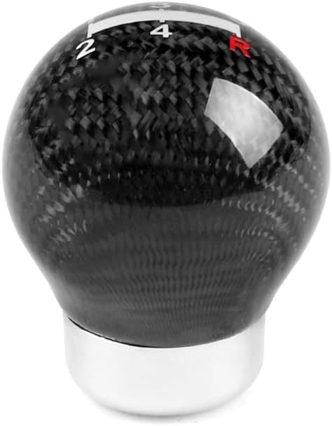 Sakali Shift Knob Manual Shift Knob Carbon Fiber Stick Shift Knob Cover Car Modification Car Gear Shift Knob for 4 5 6 Speed for Most Car Models (No Speed)