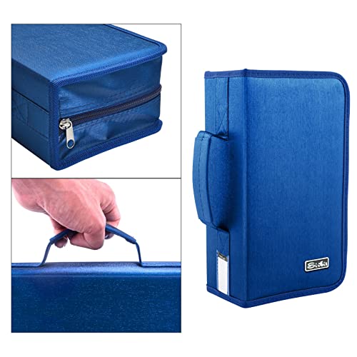 Cd Case Dvd Storage Holder, Siveit Cd/Dvd Case Wallet 128 Capacity Dvd Cases Organizer Cd Binder,Portable Cd Wallet For Home Travel (Blue) #TOP2